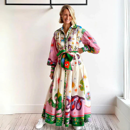 WW | Women's Italian Maxi Dress With Flowing Design