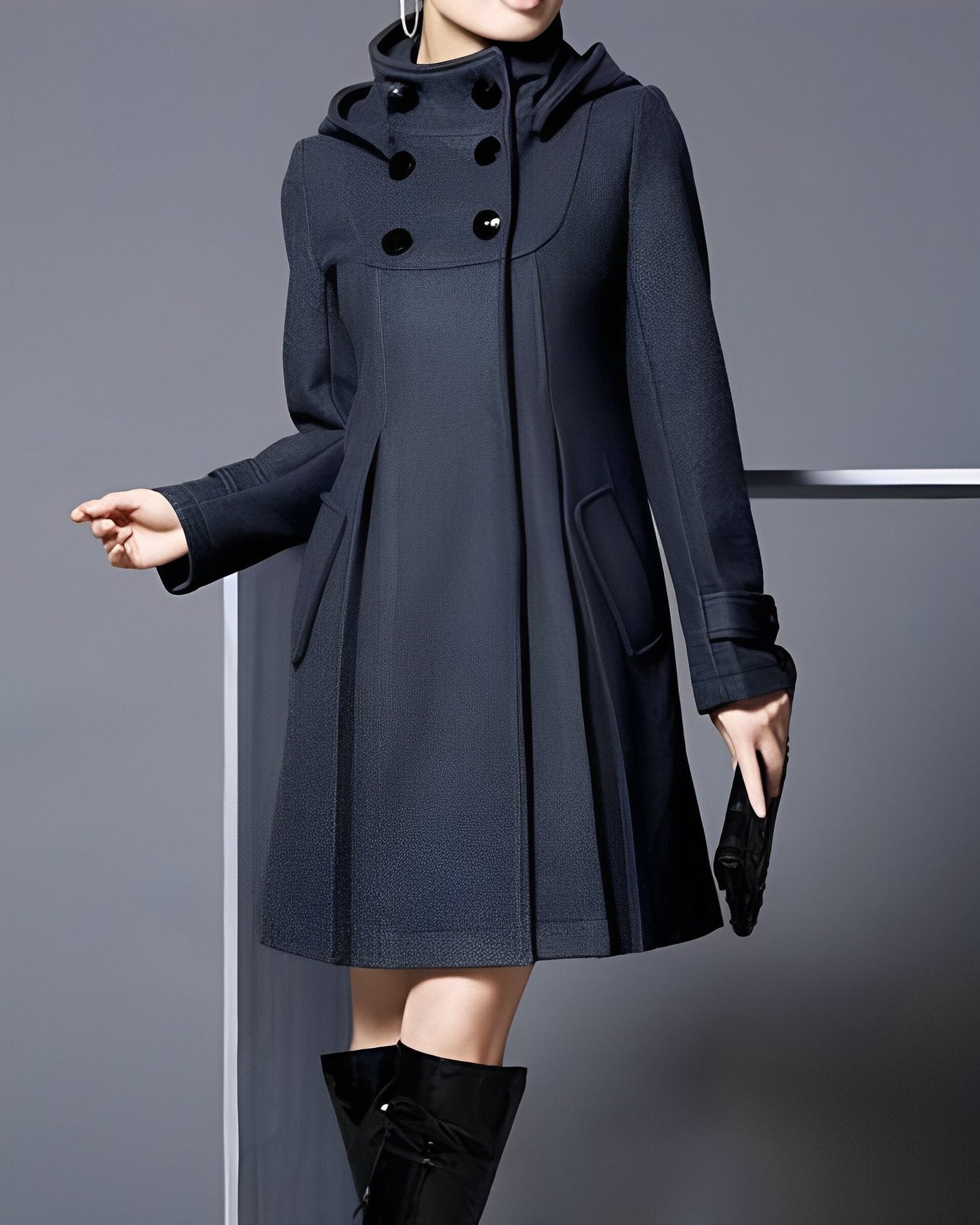 WW | Hooded Mid-Length Trench Coat Women's Coats