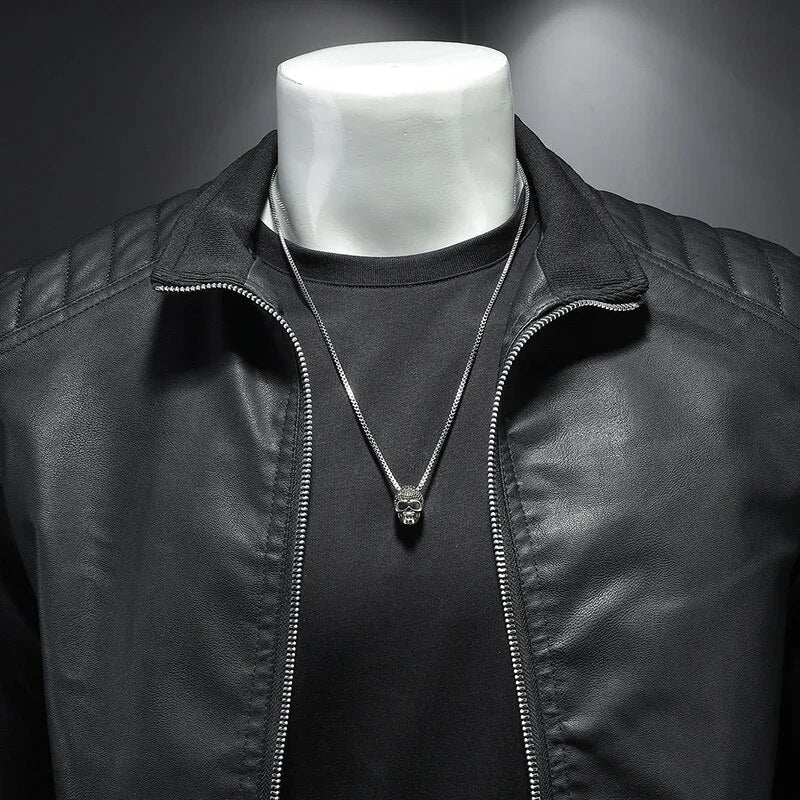 WW | Leather Bomber Jacket For Men