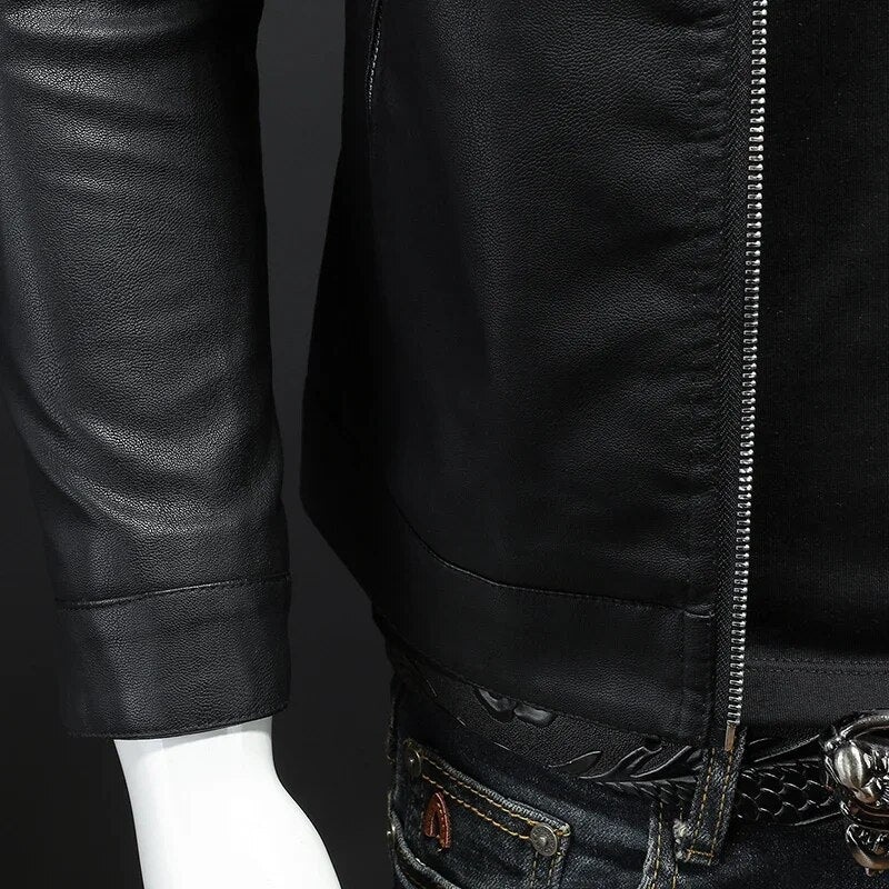 WW | Leather Bomber Jacket For Men