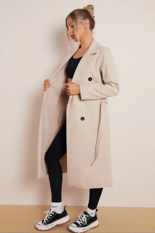 WW | Rivoli Klassischer Gurt-Wollmantel