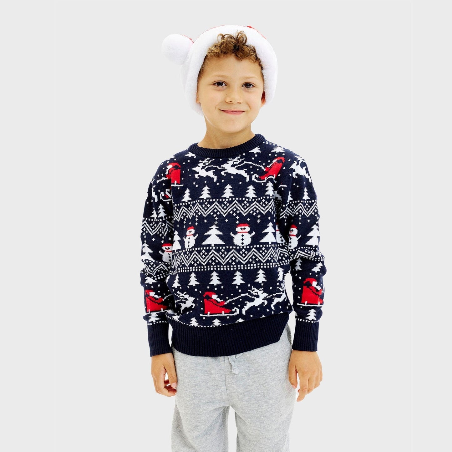WW | The Stylish Christmas Sweater Navy - Kids