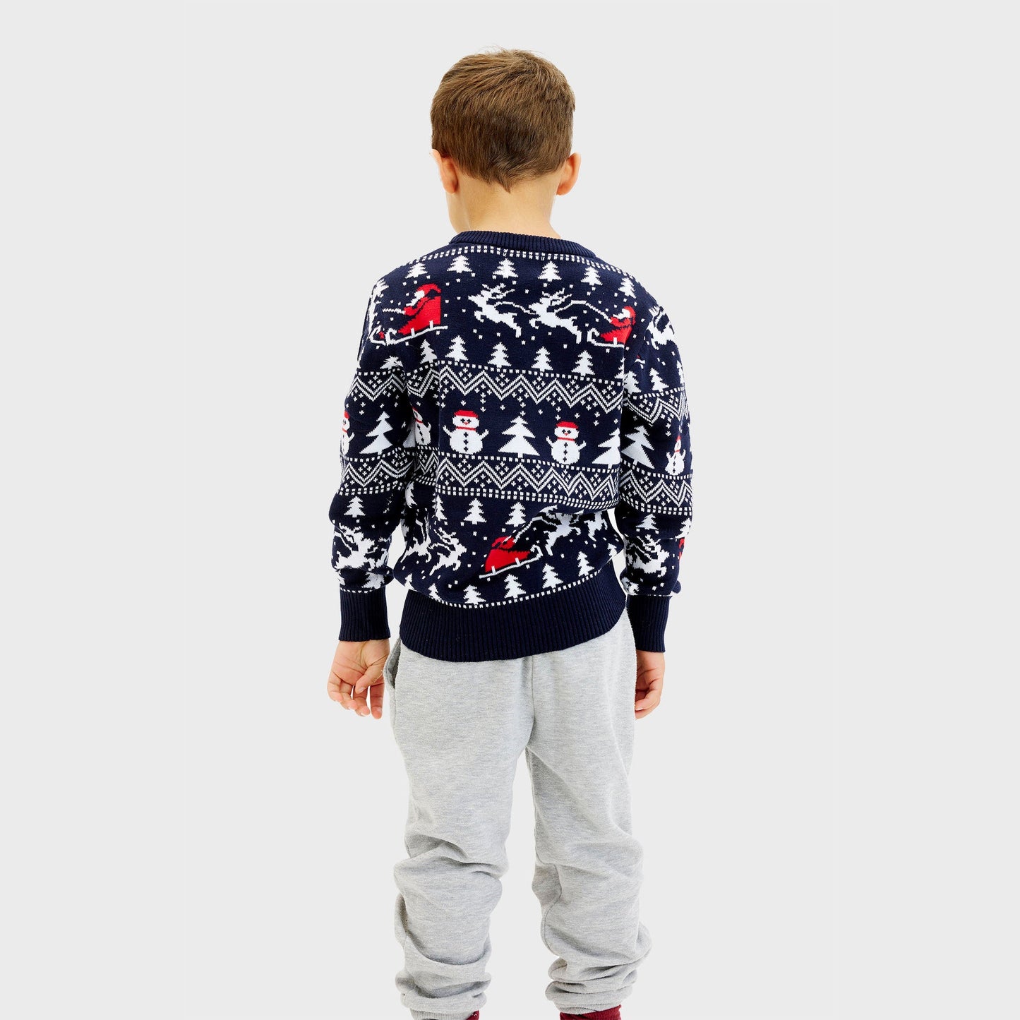WW | The Stylish Christmas Sweater Navy - Kids
