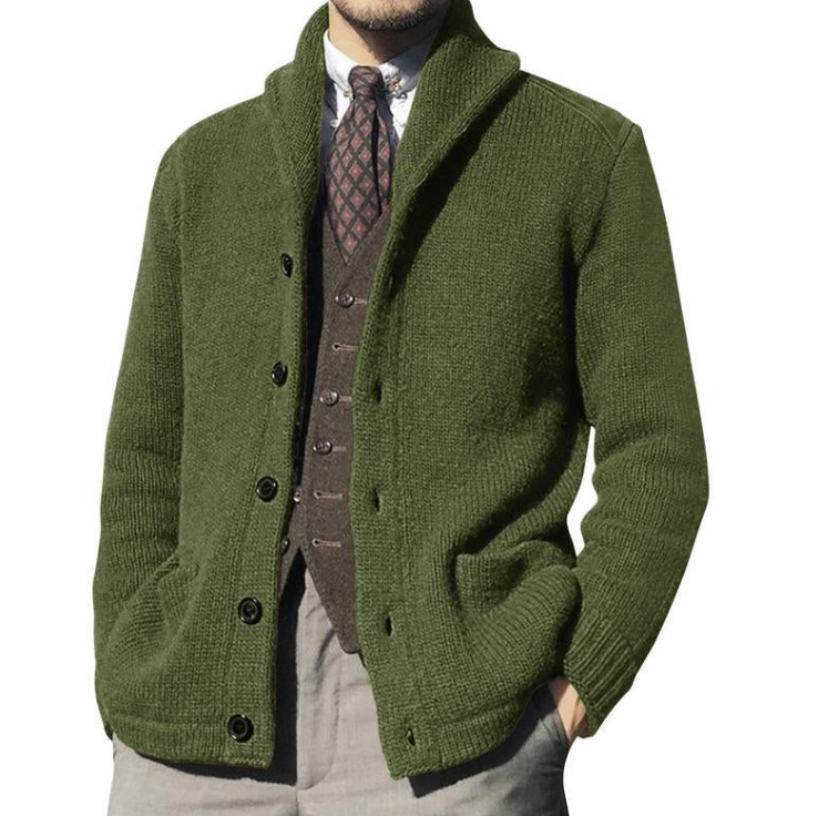 WW | Klassische Strickjacke für Herren mit Knöpfen