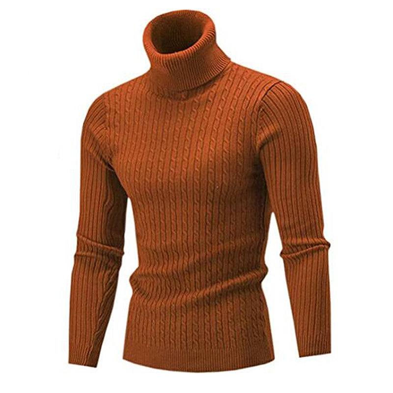 WW | Herren Rollkragenpullover aus dicker Wolle mit hohem Kragen