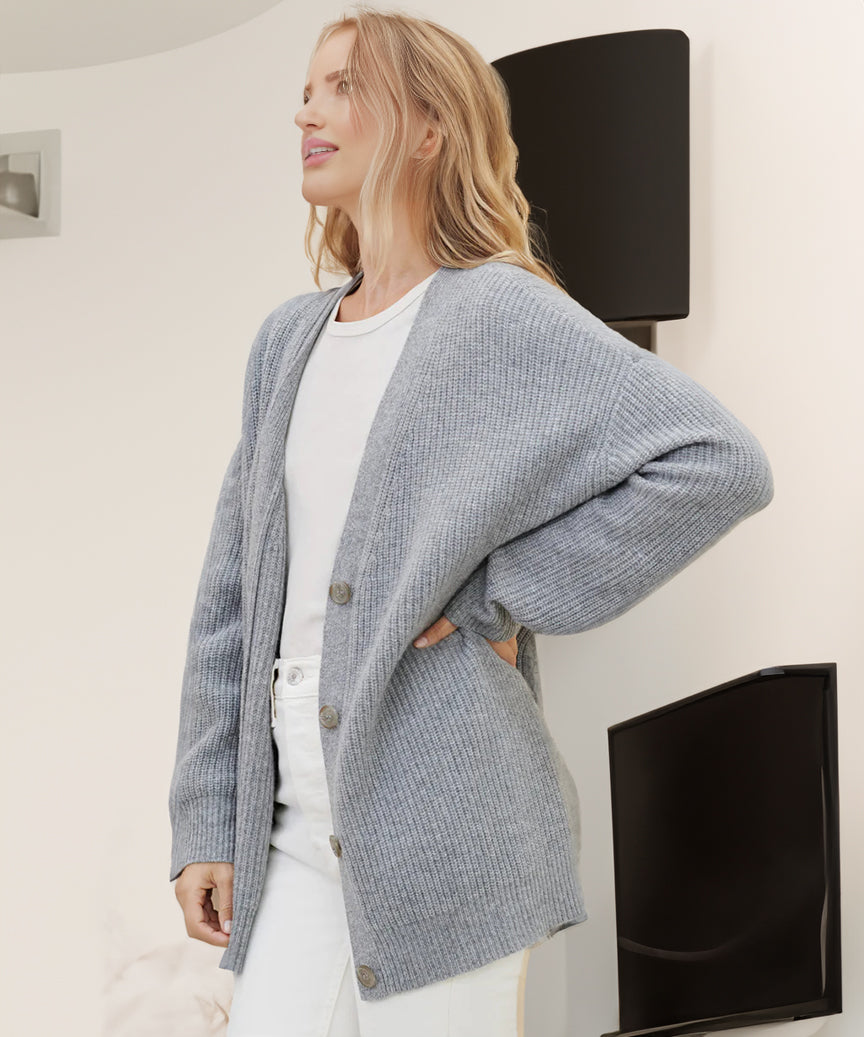 WW | Strickjacke Übergröße Knopfleiste Strickjacke Damenbekleidung