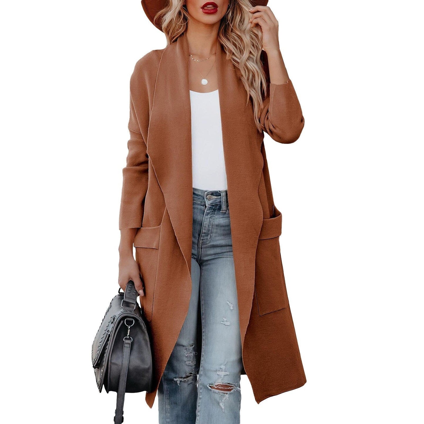 WW | Elegant Knit Winter Suede Coat
