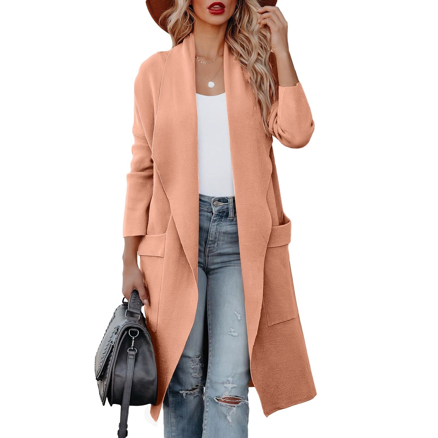 WW | Elegant Knit Winter Suede Coat