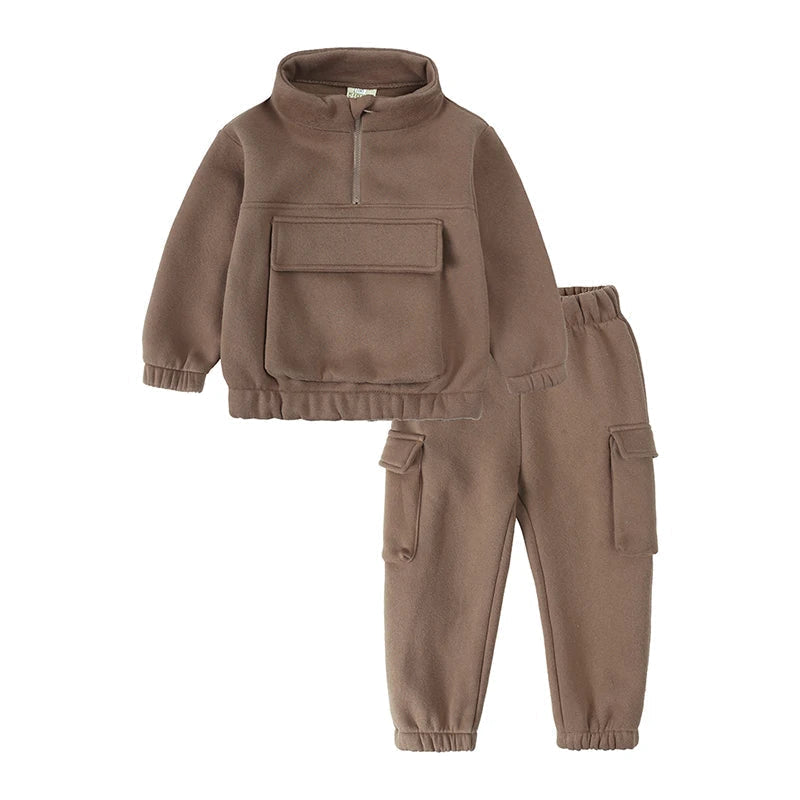 WW | Halbzip-Tracksuit - 2-teilig, 12 Monate bis 7 Jahre – Stilvoll und warm für Ihr Kleines