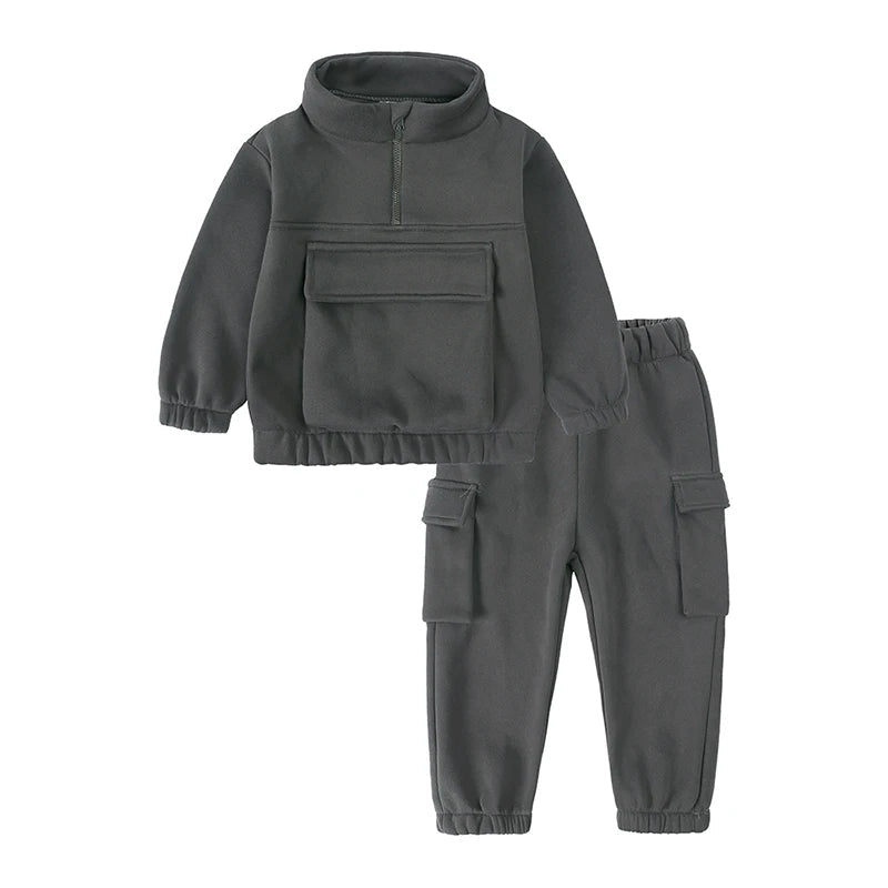 WW | Halbzip-Tracksuit - 2-teilig, 12 Monate bis 7 Jahre – Stilvoll und warm für Ihr Kleines