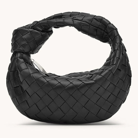 WW | Luxuriöse Geflochtene Handtasche Mit Knopfdetail
