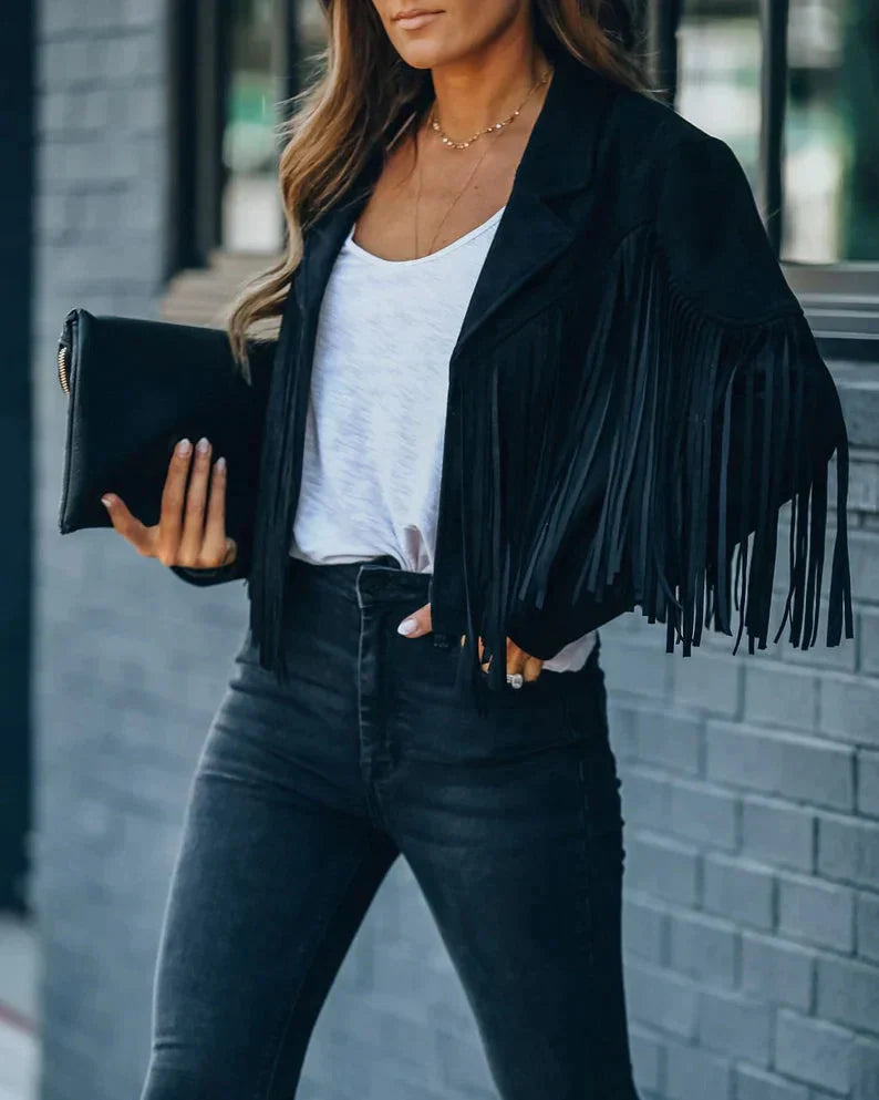 WW | Fransenjacke Geben Sie Ihrem Outfit mit Dieser Trendigen Fransenjacke Das Gewisse Etwas.