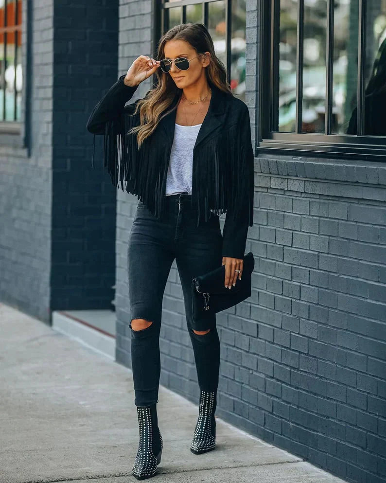 WW | Fransenjacke Geben Sie Ihrem Outfit mit Dieser Trendigen Fransenjacke Das Gewisse Etwas.