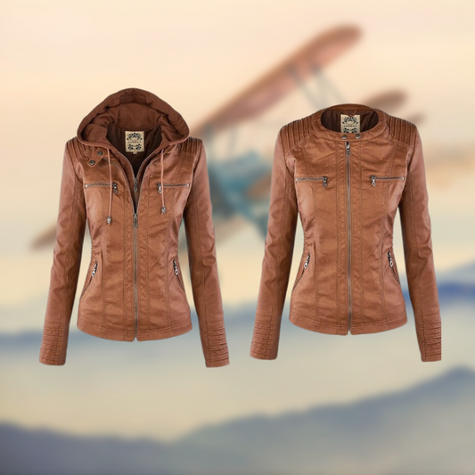 WW | Elegante Lederjacke Für Damen Mit Modernem Look