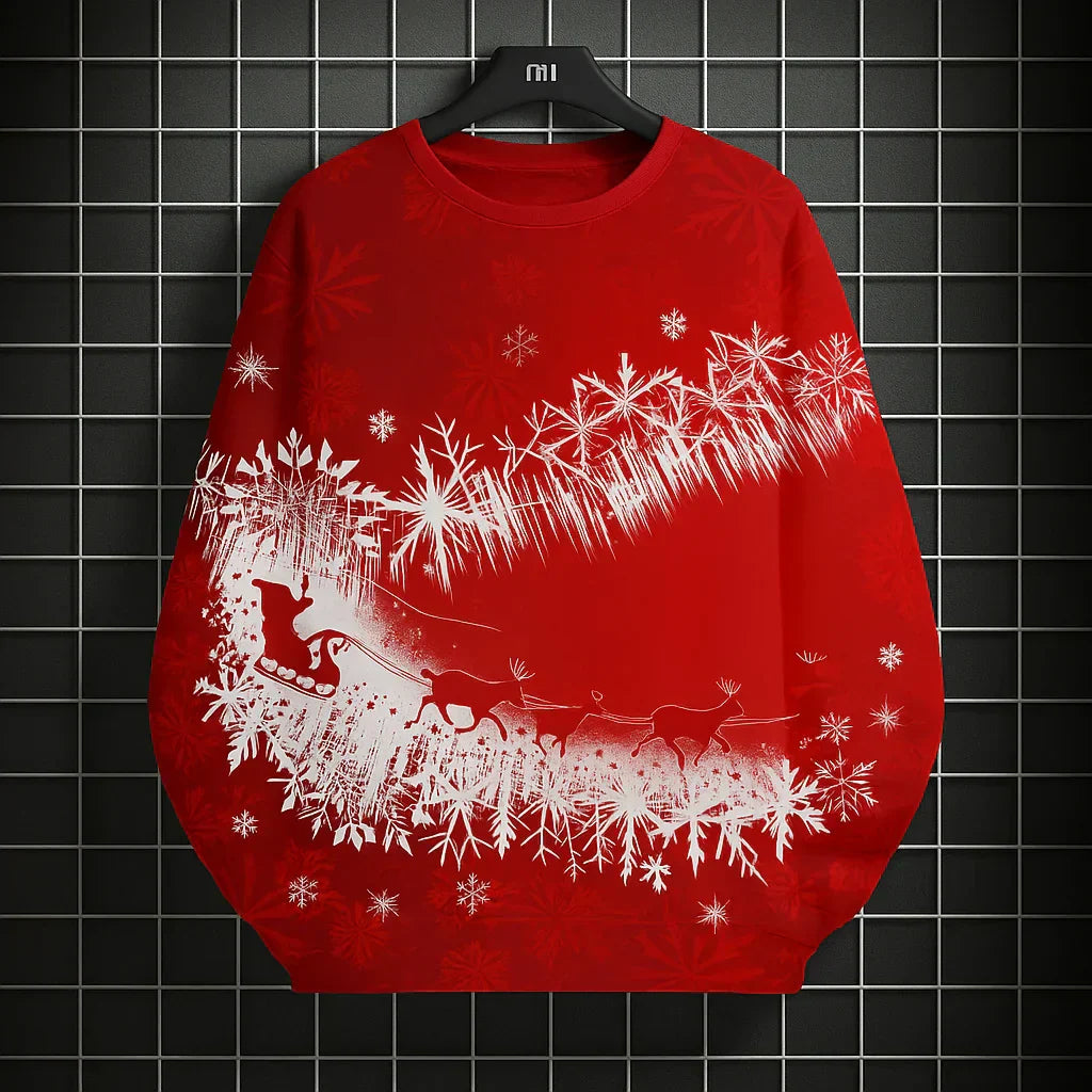WW | Herren Sweatshirt - Bequem, Gestrickt & Mit Einzigartigem 3D Weihnachtsdruck