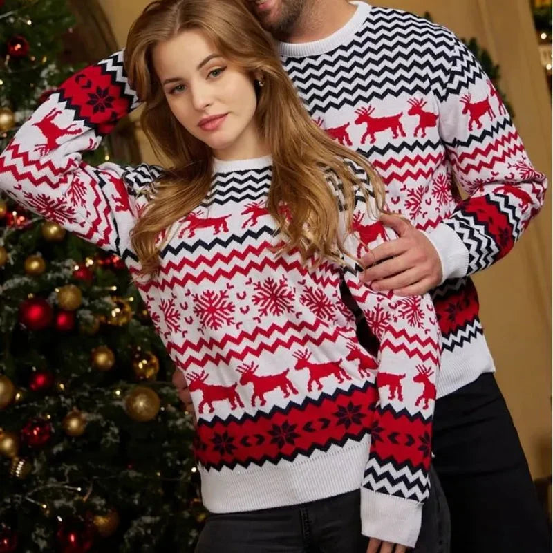 WW | mit Rentieren und Schneeflocken - Unisex Strick