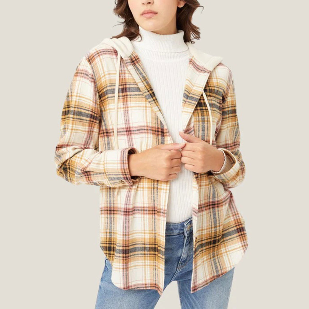 WW - Elegante Kapuzenjacke mit Karodesign