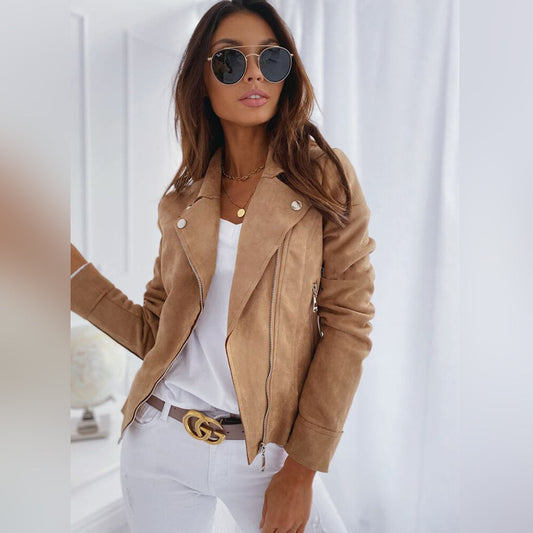 WW | Biker Jacket with Lapel Collar