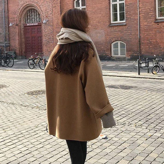 WW | Modischer Übergröße Mantel mit Knöpfen für Damen