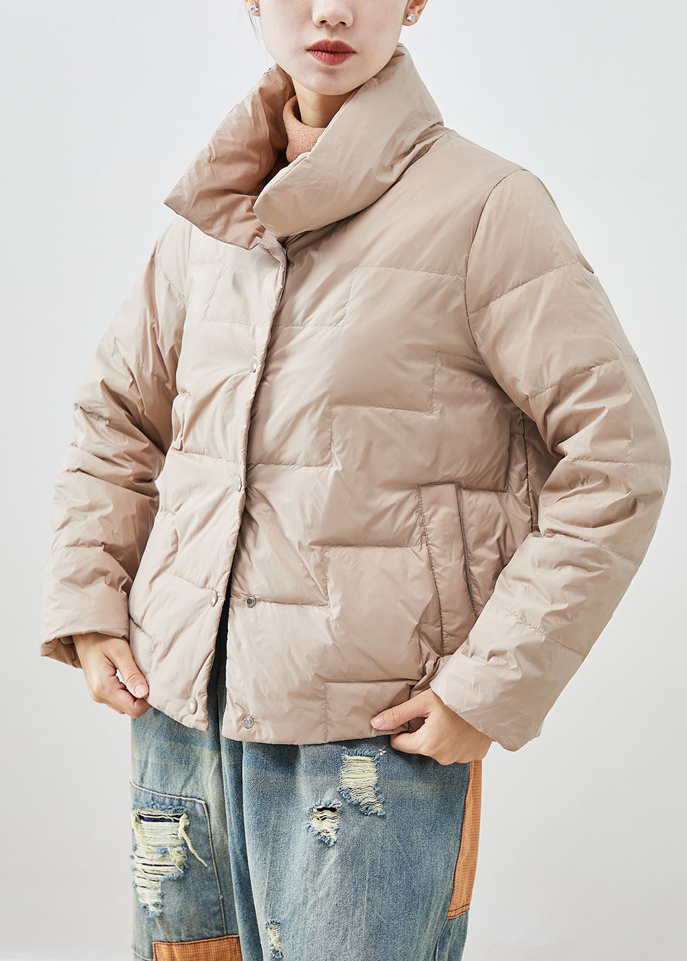 WW | Duck Feather Puffer Jackets Plus Size Thick Winter