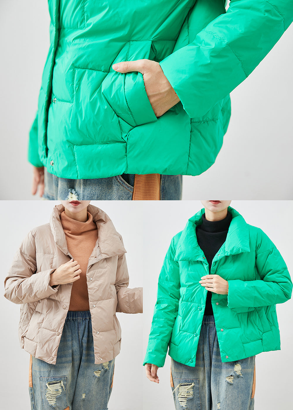 WW | Duck Feather Puffer Jackets Plus Size Thick Winter