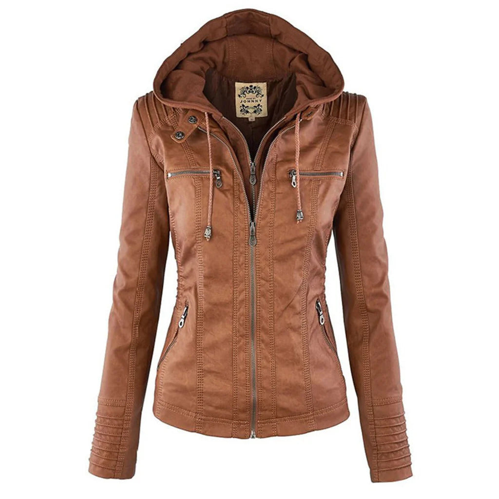 WW | Chic khaki hooded jacket, comfort and urban elegance