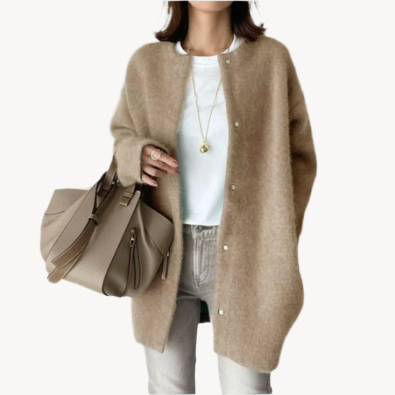 WW | Blended Fabric Cardigan Cozy Chic Relaxed Elegance