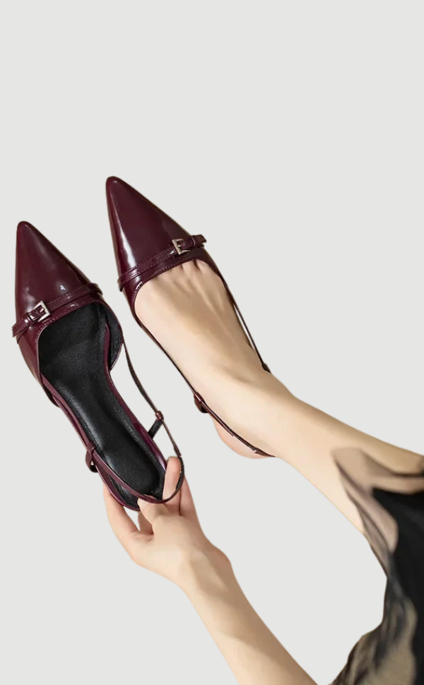 WW | Lackleder Sandalen mit komfortablem Blockabsatz