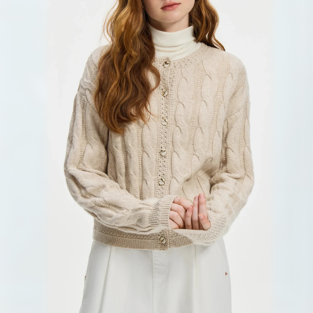 WW | Women's Classic Cable Knit Cardigan