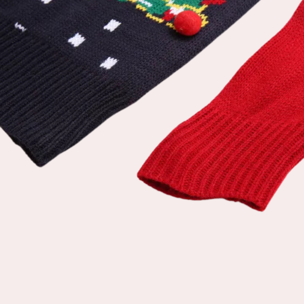 WW | Weihnachtspullover Damen - Fröhlicher Strick-Weihnachtspullover