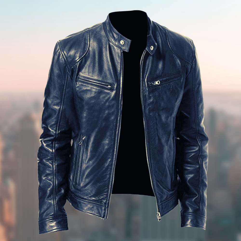 WW | Water-resistant leather jacket for men