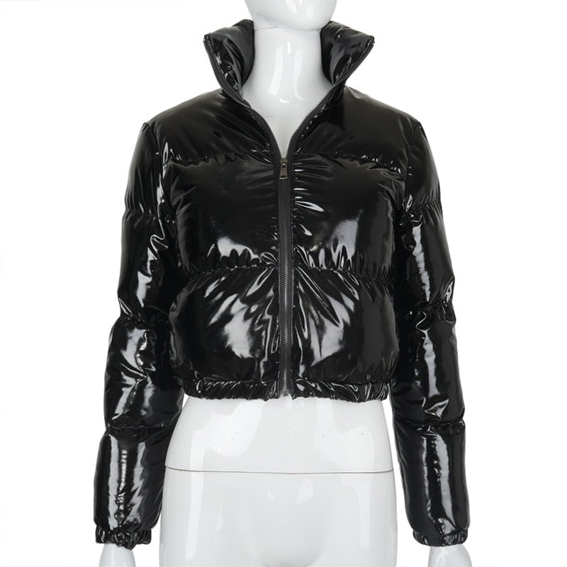 WW | Pufferjacke Kurz Reißverschluss Winterjacke Damen Pufferjacke