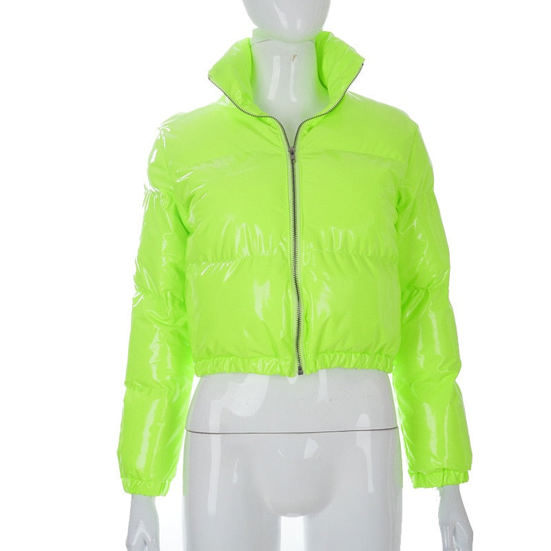 WW | Pufferjacke Kurz Reißverschluss Winterjacke Damen Pufferjacke