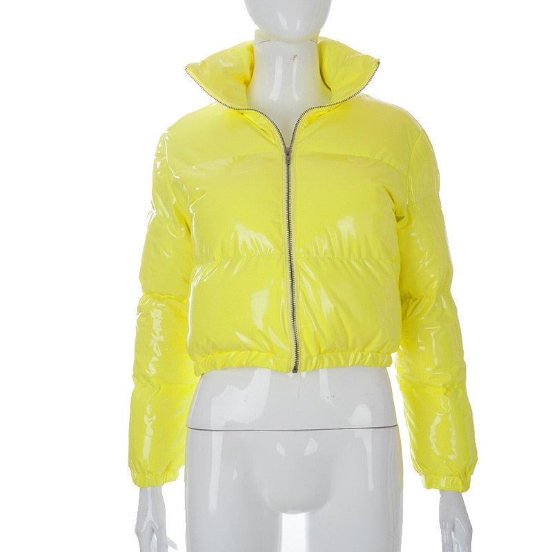 WW | Pufferjacke Kurz Reißverschluss Winterjacke Damen Pufferjacke