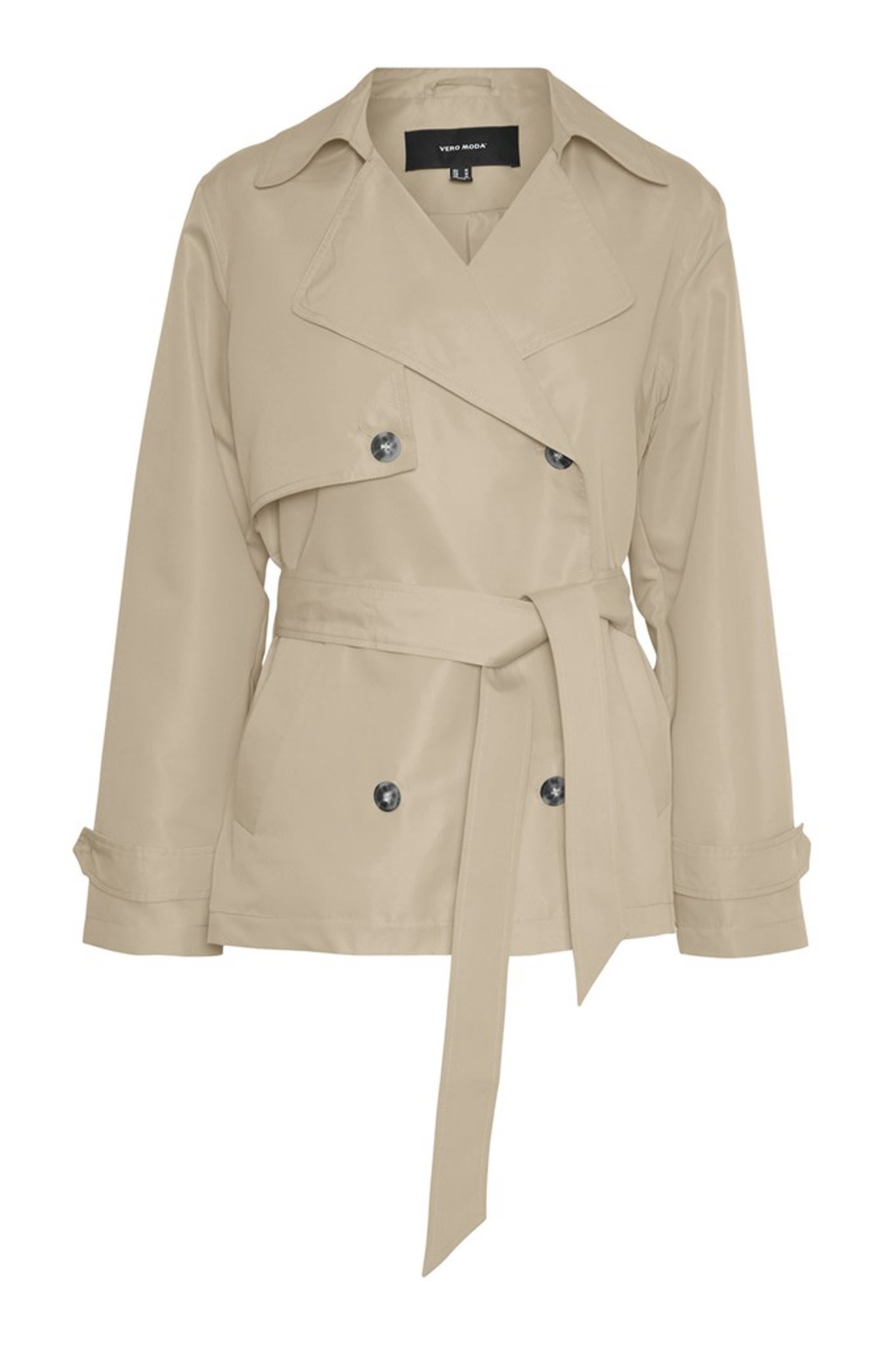 WW | Trenchcoat Gürtel Doppelt Genäht Beiger Trenchcoat Trenchcoat Frauen