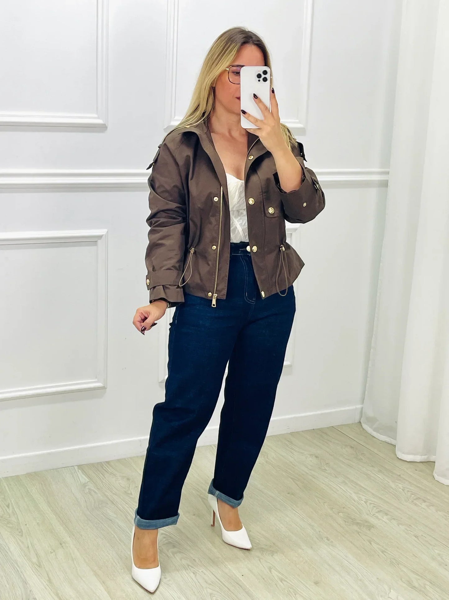 WW | Trenchcoat Taille mit Kordel Herbst Trenchcoat Damenjacke