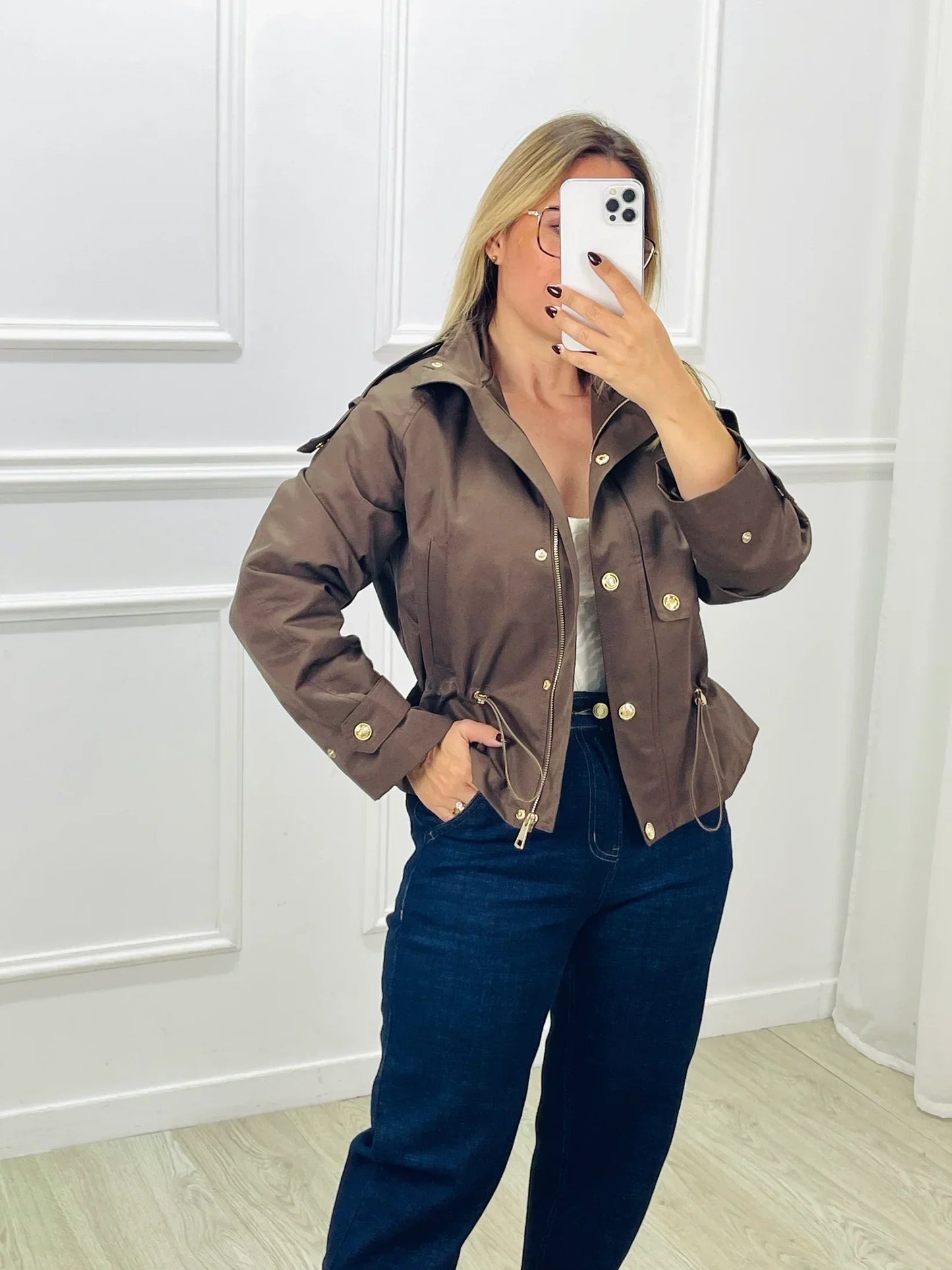 WW | Trenchcoat Taille mit Kordel Herbst Trenchcoat Damenjacke