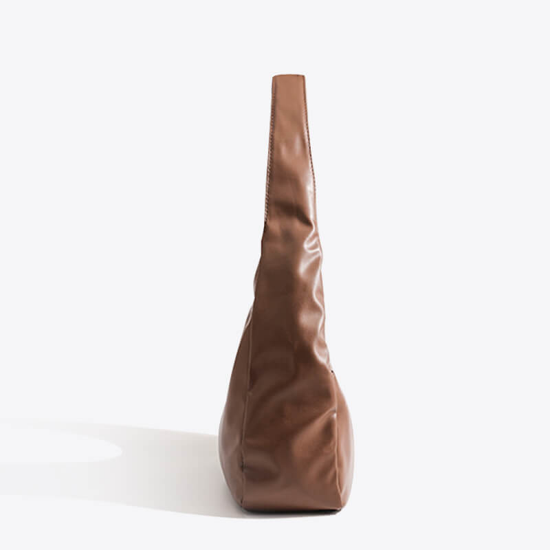 Faux Leather Hobo Messenger Bag