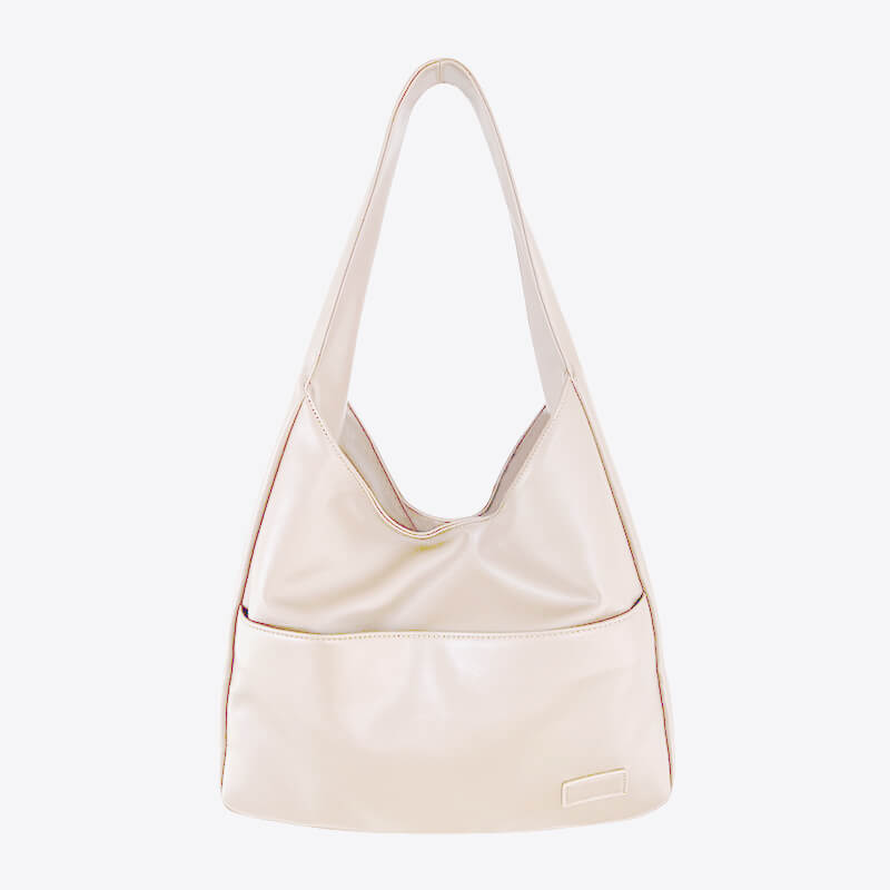 Faux Leather Hobo Messenger Bag