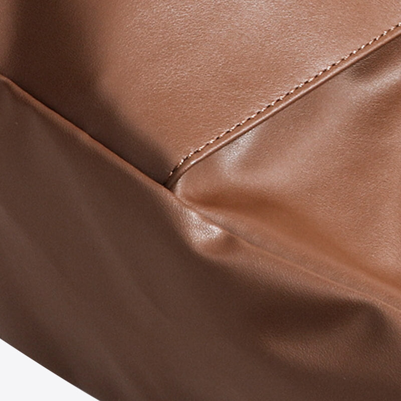 Faux Leather Hobo Messenger Bag