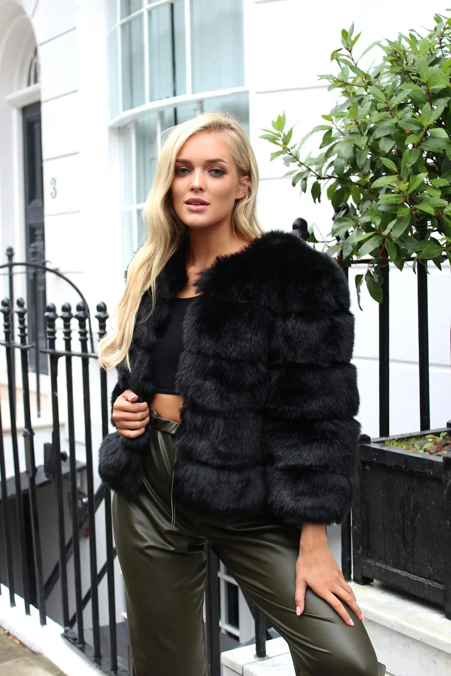 WW | Warm Kurz Flauschige Jacke Kunstpelzmantel für Damen