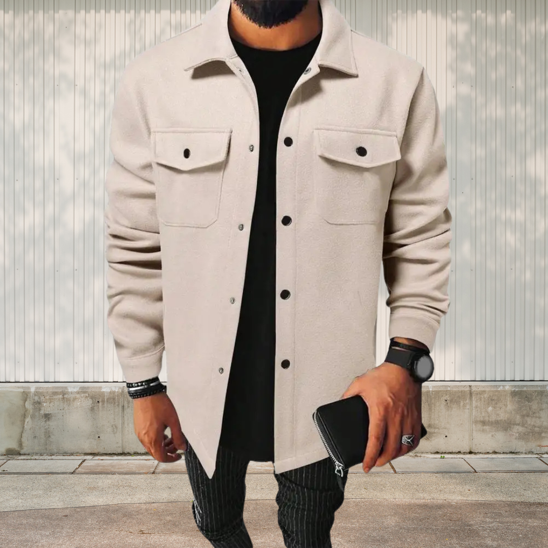 WW | Men's Cotton Overshirt, Versatile and Casual