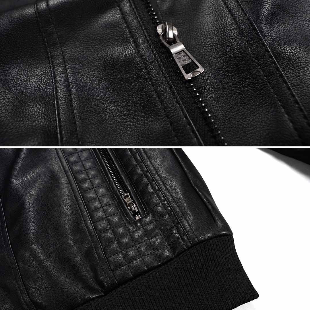 WW | Premium High-Quality Leather Jacket with Hood for Men