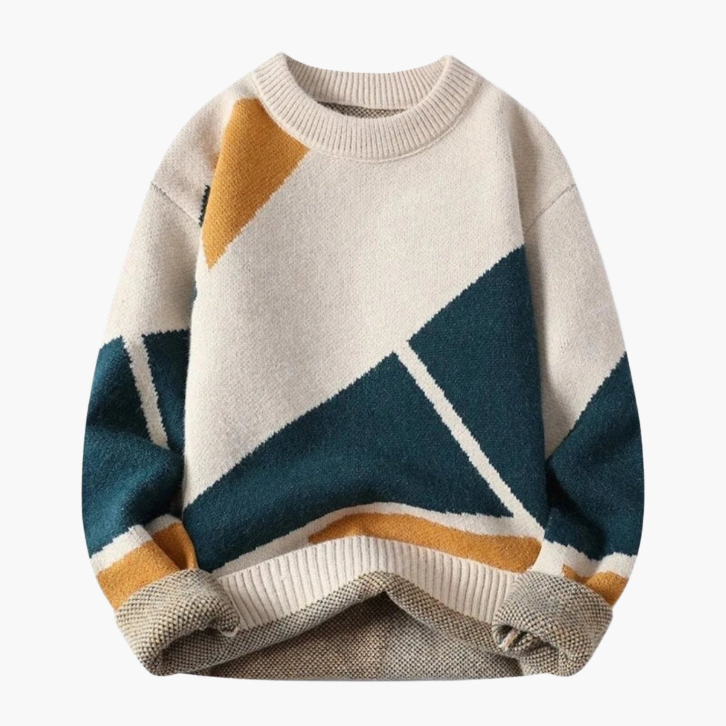 WW | Casual Knitted Sweater with Modern Print for Everyday Wear and Leisure