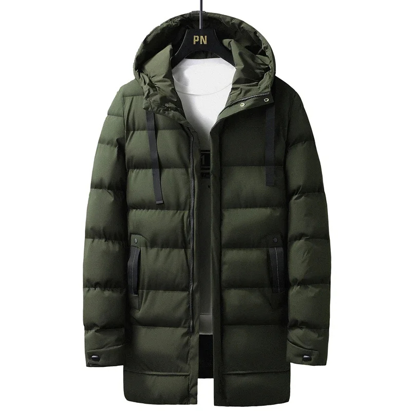 WW | Men's Long Winter Coat Warm and Windproof for Outdoor Activities