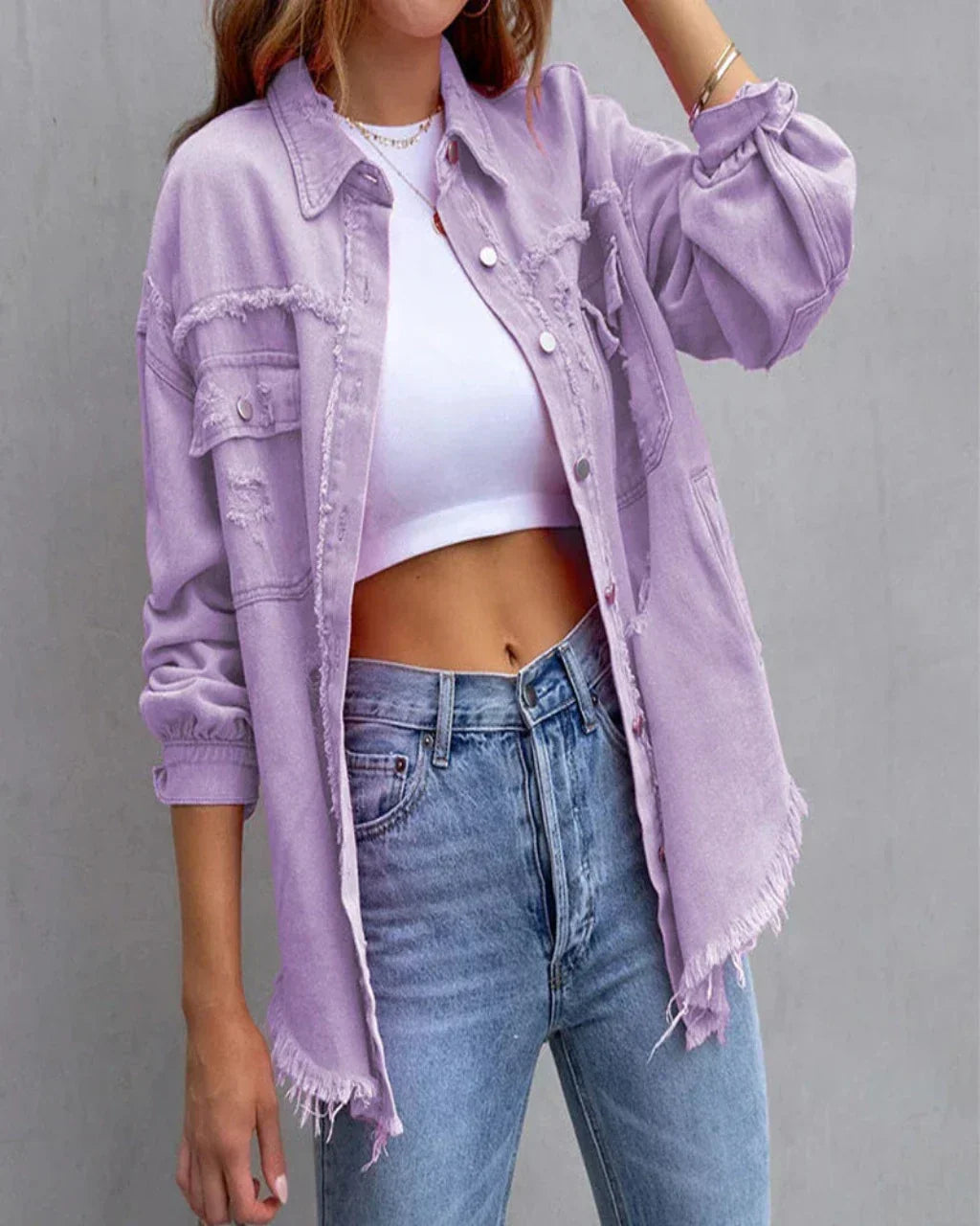 WW - Distressed denim jacket