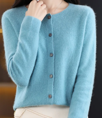 WW | Cardigan with Round Neck Women's Sweater
