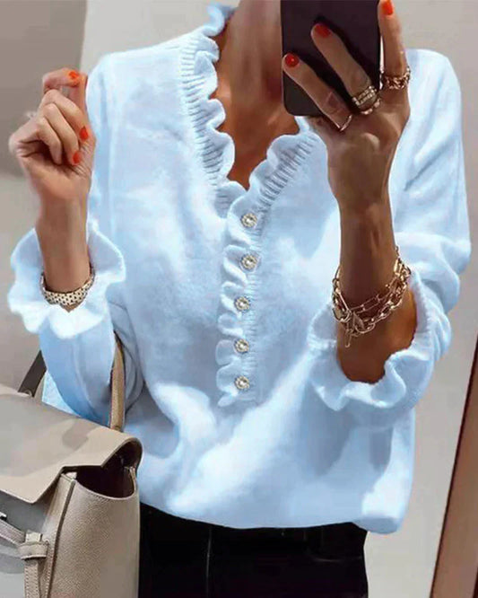 WW - Stylischer Pullover Mit Rüschen