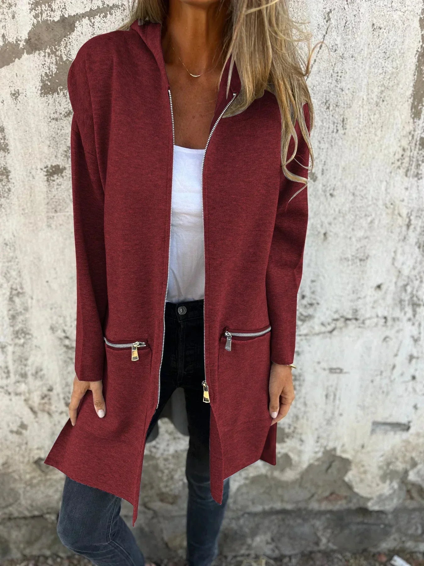 WW | Loose-fitting casual jacket with zip
