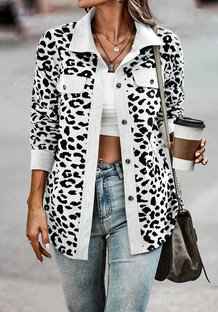WW | Leopardenmuster Cordjacke